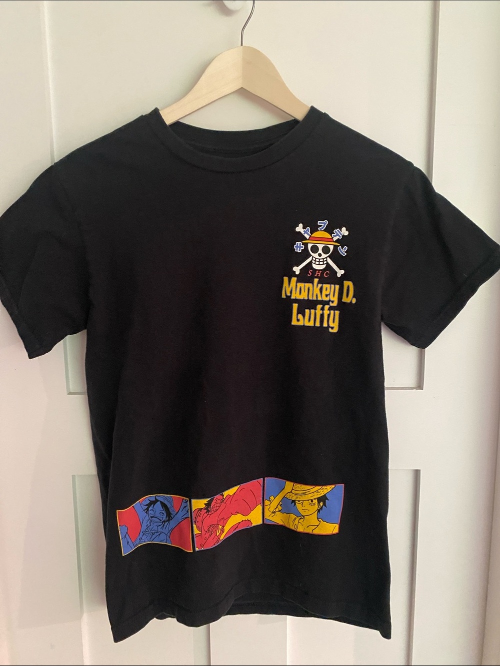 Monkey D. Luffy Small Men’s Black Graphic Tee